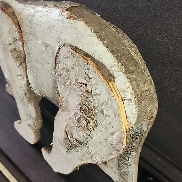 Polar Bear Textured Stand Alone Figure Handmade Large Wooden - Picture 3 of 10